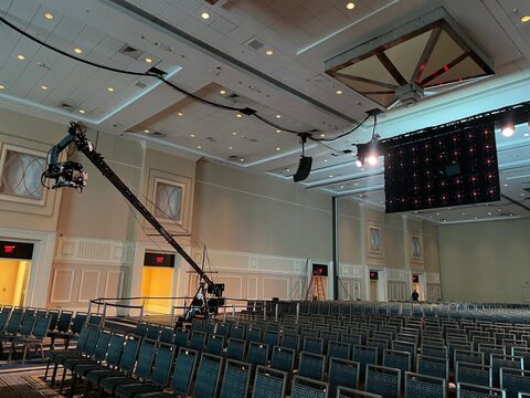 National Harbor, Maryland, May 2024 — Conference, behind the scenes on the Jib shoot.