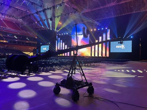 St. Louis, Missouri, January 2024 — Focus Conference, behind the scenes on the Jib shoot.